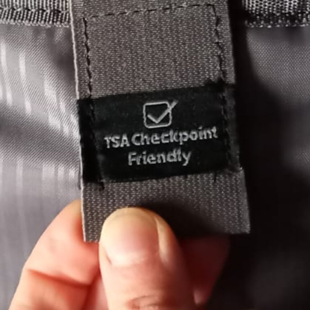 Samsonite grey leather computer backpack, multipo… - image 10